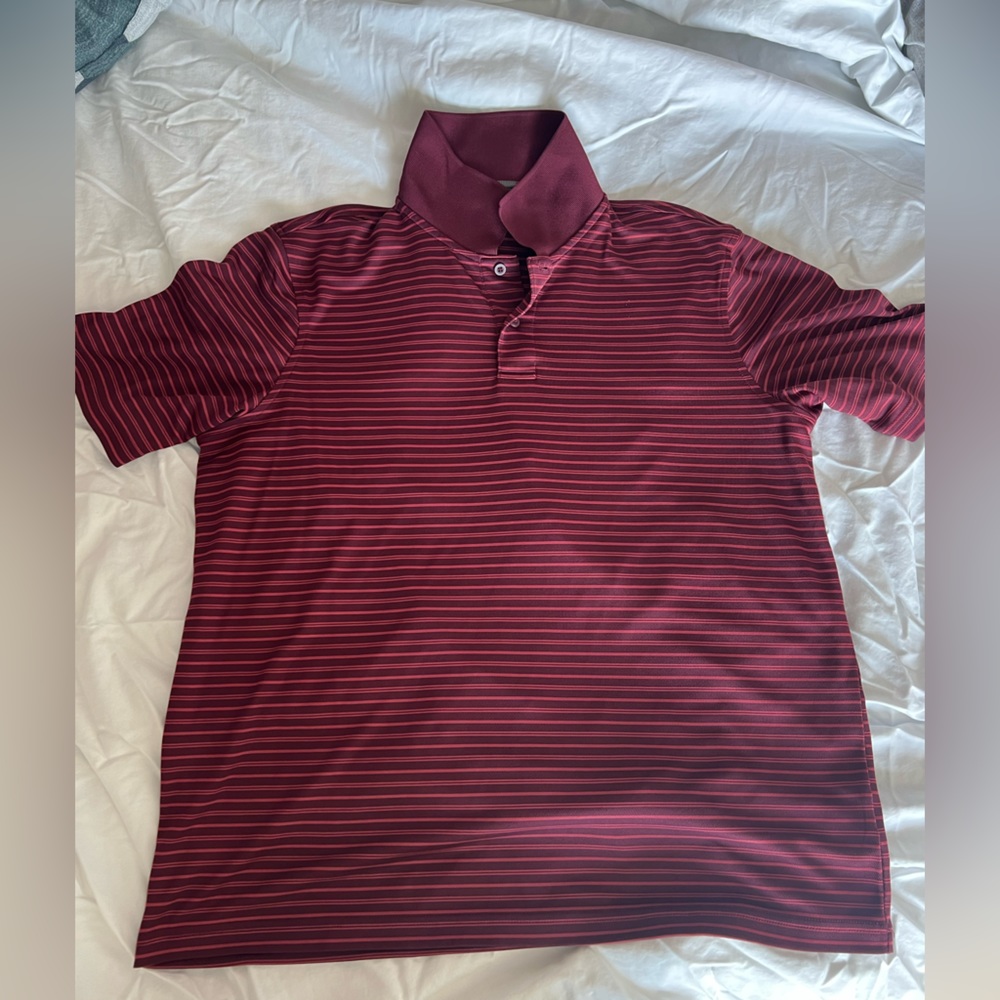 Croft and barrow- maroon and red polo